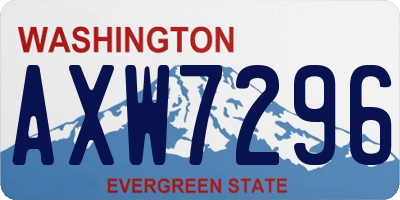 WA license plate AXW7296