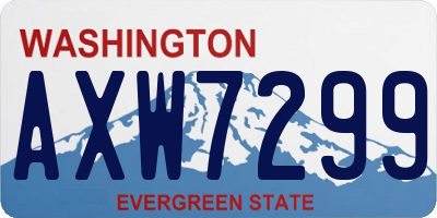 WA license plate AXW7299