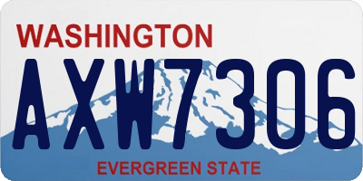 WA license plate AXW7306