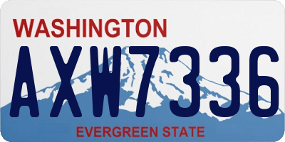 WA license plate AXW7336