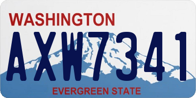 WA license plate AXW7341