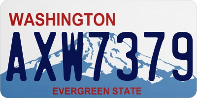 WA license plate AXW7379