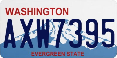 WA license plate AXW7395