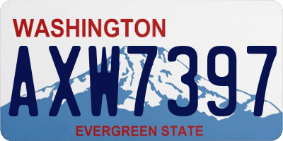 WA license plate AXW7397