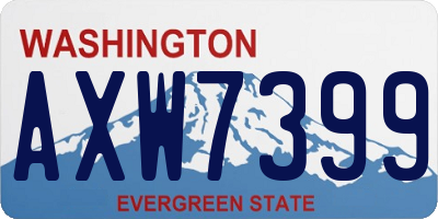 WA license plate AXW7399