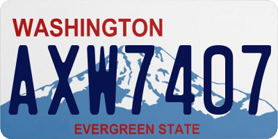 WA license plate AXW7407