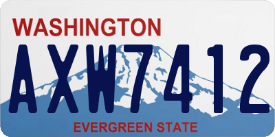 WA license plate AXW7412