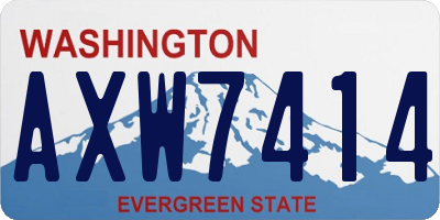 WA license plate AXW7414