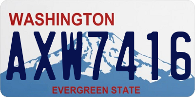 WA license plate AXW7416