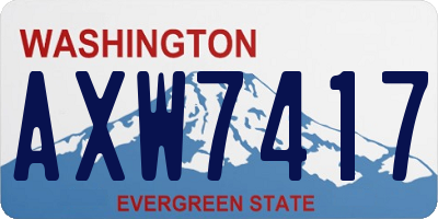 WA license plate AXW7417