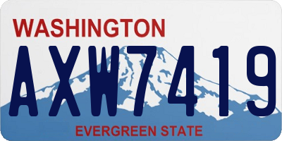 WA license plate AXW7419