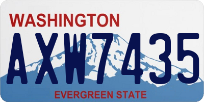 WA license plate AXW7435
