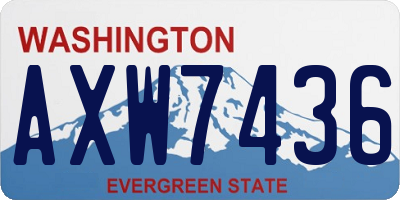 WA license plate AXW7436