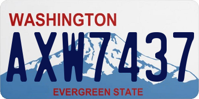 WA license plate AXW7437