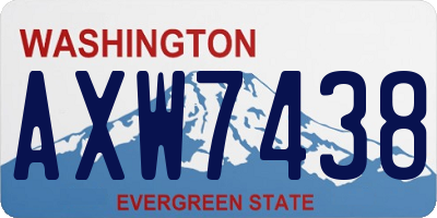 WA license plate AXW7438