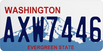WA license plate AXW7446