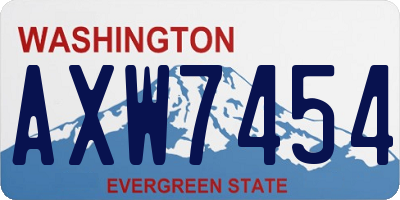 WA license plate AXW7454