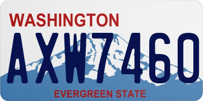 WA license plate AXW7460
