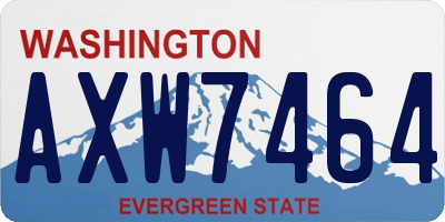 WA license plate AXW7464