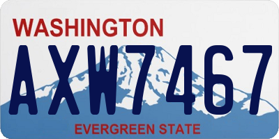 WA license plate AXW7467