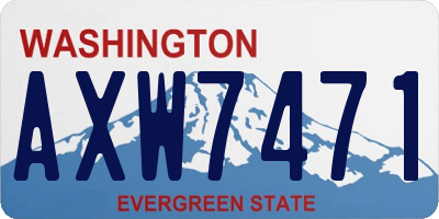 WA license plate AXW7471