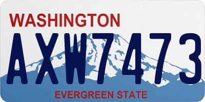 WA license plate AXW7473