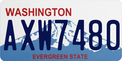 WA license plate AXW7480