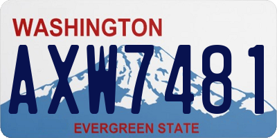 WA license plate AXW7481