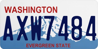 WA license plate AXW7484