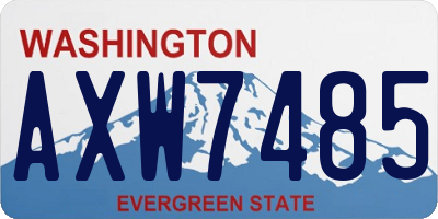 WA license plate AXW7485