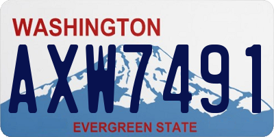 WA license plate AXW7491