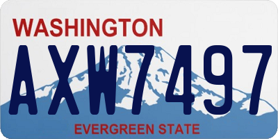 WA license plate AXW7497