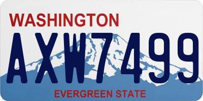 WA license plate AXW7499