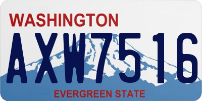 WA license plate AXW7516