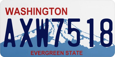 WA license plate AXW7518