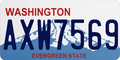 WA license plate AXW7569