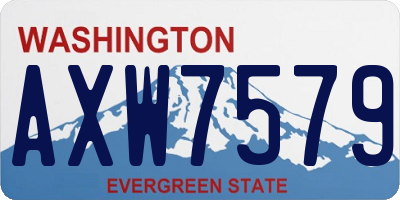 WA license plate AXW7579