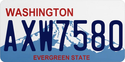 WA license plate AXW7580