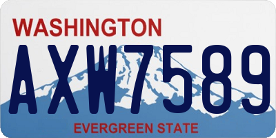 WA license plate AXW7589