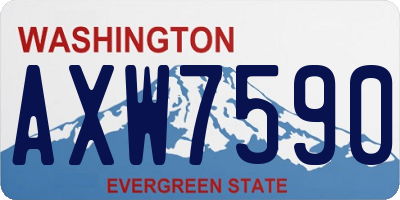 WA license plate AXW7590
