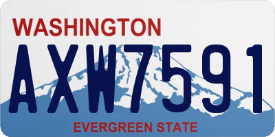 WA license plate AXW7591