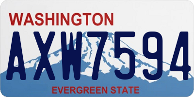 WA license plate AXW7594