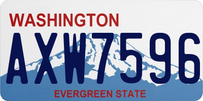 WA license plate AXW7596