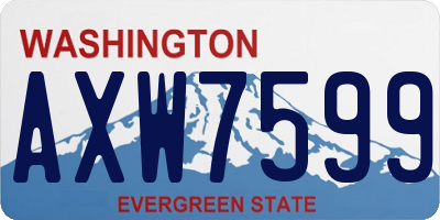 WA license plate AXW7599