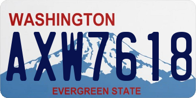 WA license plate AXW7618