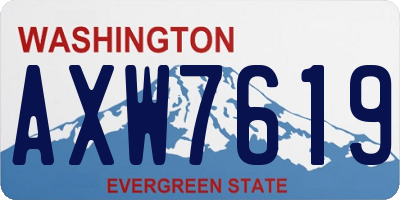 WA license plate AXW7619