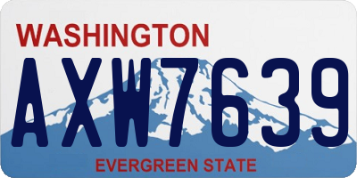 WA license plate AXW7639