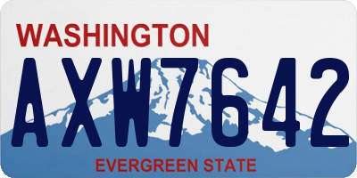 WA license plate AXW7642