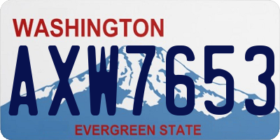 WA license plate AXW7653