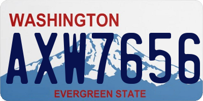 WA license plate AXW7656